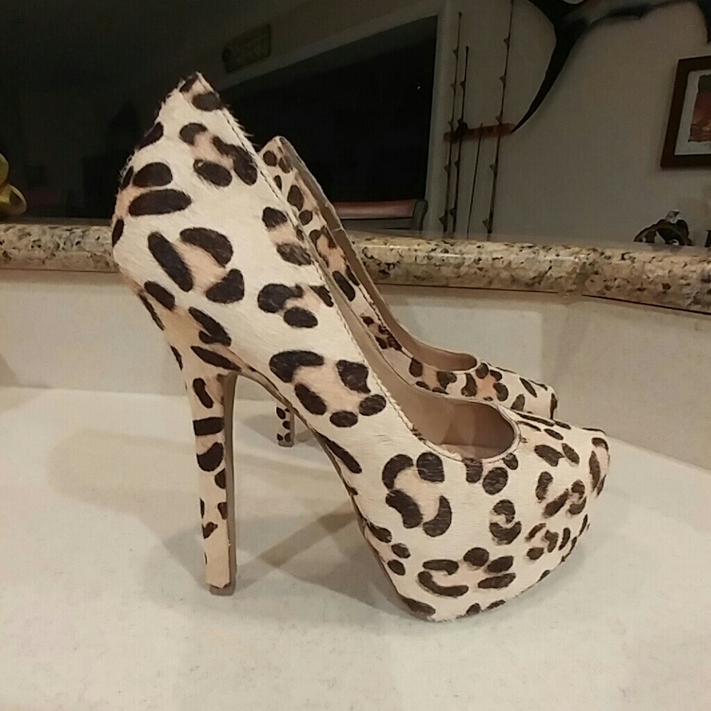 Steve Madden Leopard Print Platform Heels